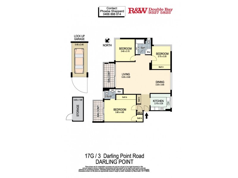 17G/3 Darling Point Rd, Darling Point NSW 2027 Floorplan