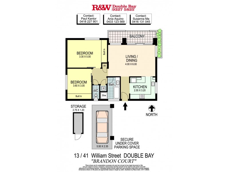 13/41 William Street, Double Bay NSW 2028 Floorplan