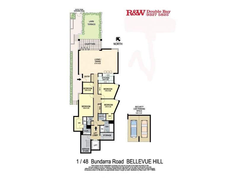 1/48 Bundarra Road, Bellevue Hill NSW 2023 Floorplan