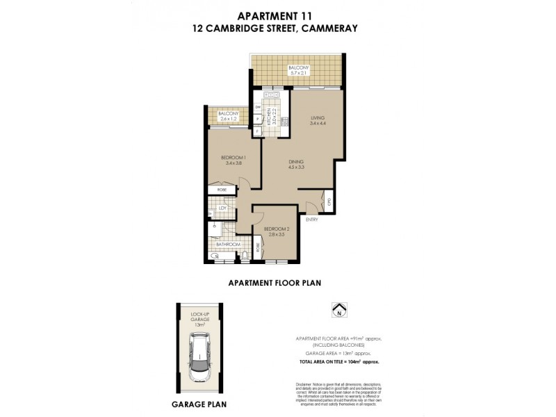 11/12 Cambridge Street, Cammeray NSW 2062 Floorplan