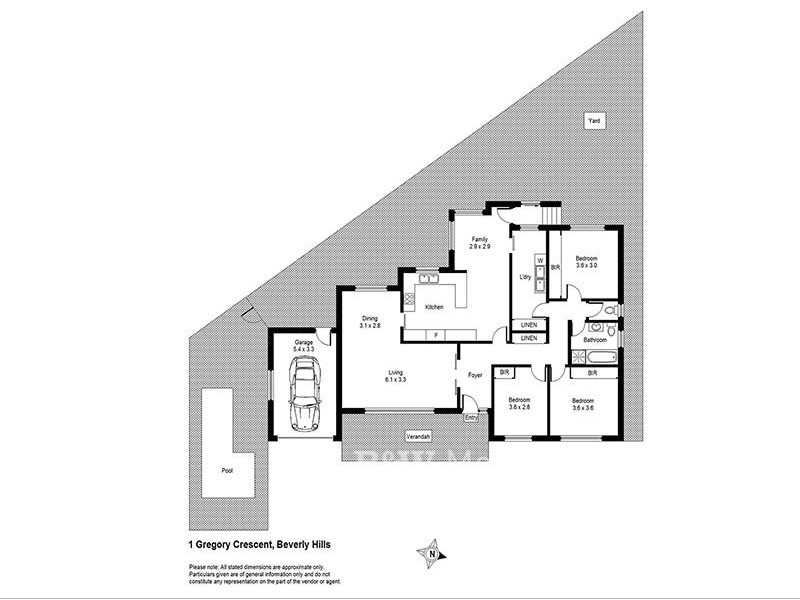 1 Gregory Crescent, Beverly Hills NSW 2209 Floorplan