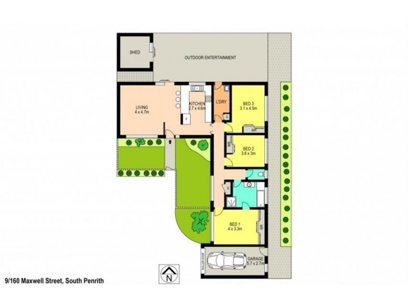 9/160 Maxwell Street, Penrith NSW 2750 Floorplan
