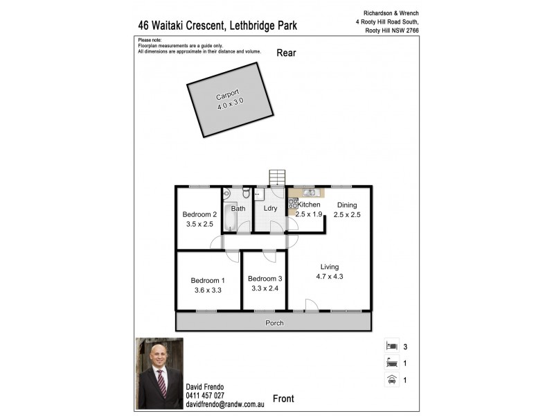 46 Waitaki Crescent, Lethbridge Park NSW 2770 Floorplan