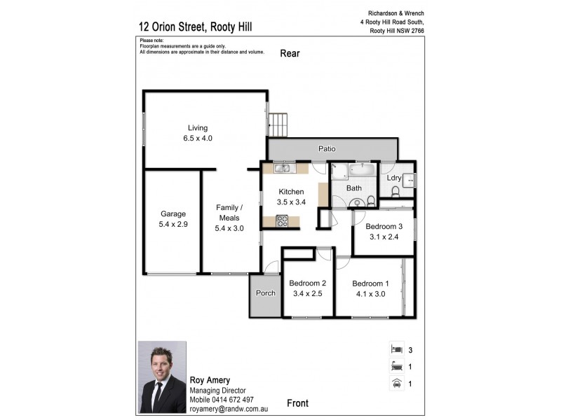 12 Orion Street, Rooty Hill NSW 2766 Floorplan