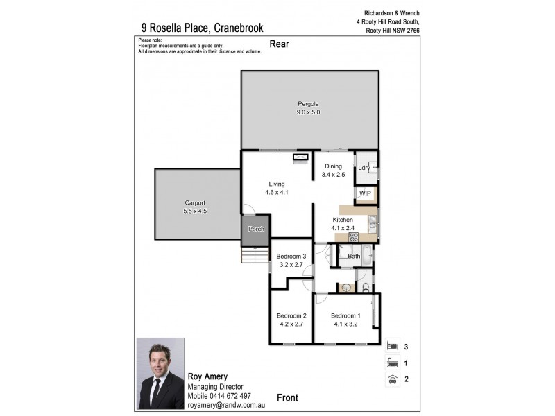 9 Rosella Place, Cranebrook NSW 2749 Floorplan