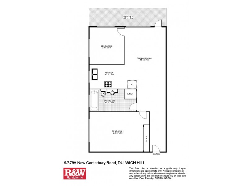 9/379A New Canterbury Road, Dulwich Hill NSW 2203 Floorplan