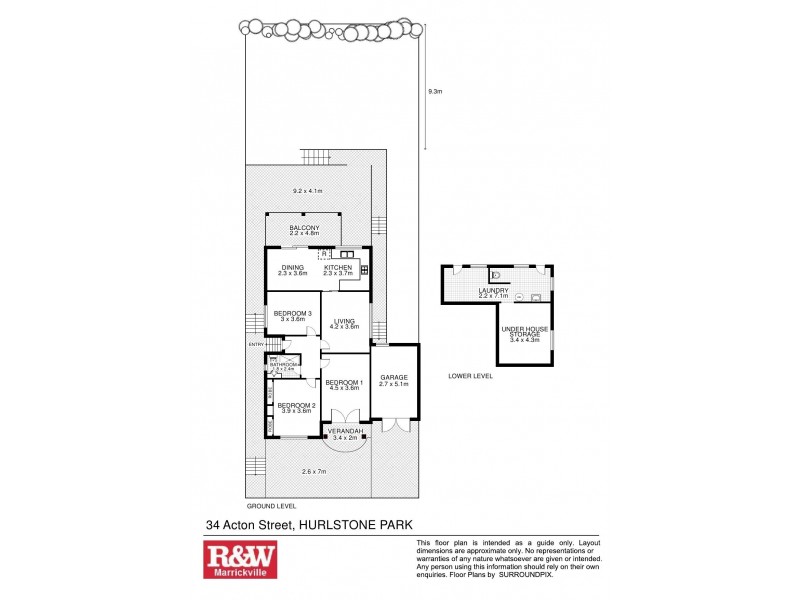 34 Acton Street, Hurlstone Park NSW 2193 Floorplan