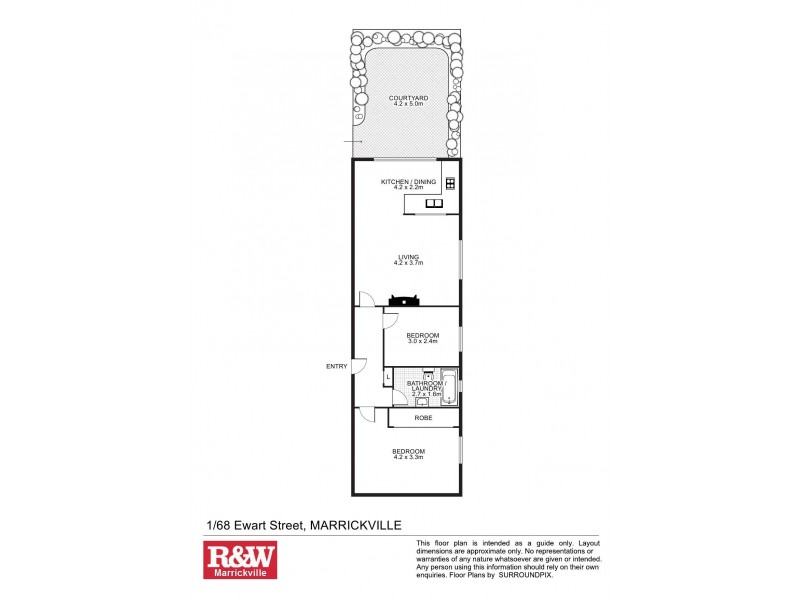 1/68 Ewart Street, Marrickville NSW 2204 Floorplan