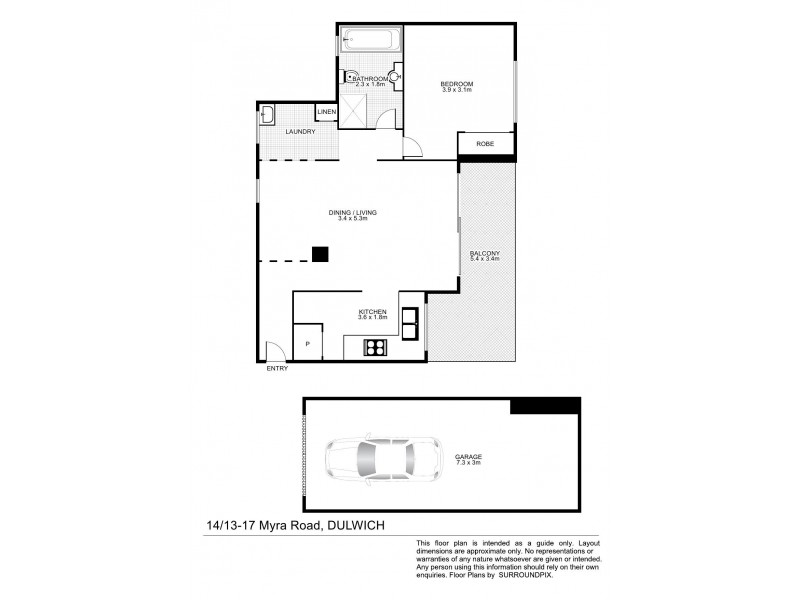 14/13 Myra Road, Dulwich Hill NSW 2203 Floorplan