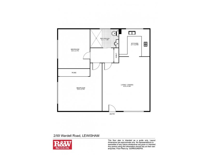 2/59 Wardell Road, Lewisham NSW 2049 Floorplan