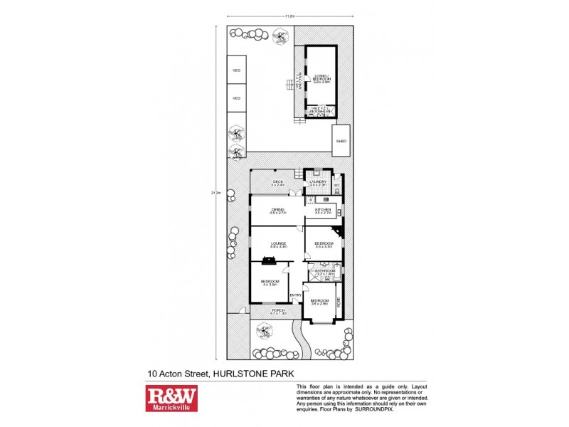 10 Acton Street, Hurlstone Park NSW 2193 Floorplan