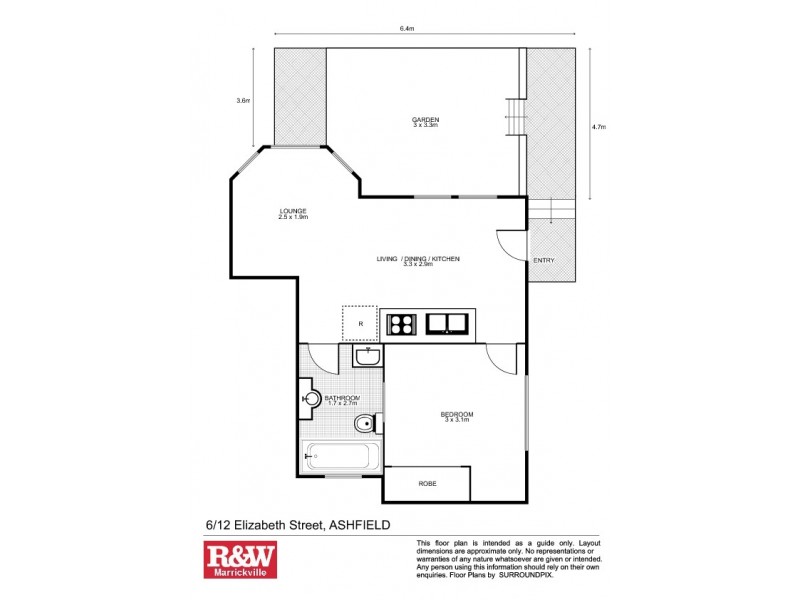 6/12 Elizabeth Street, Ashfield NSW 2131 Floorplan