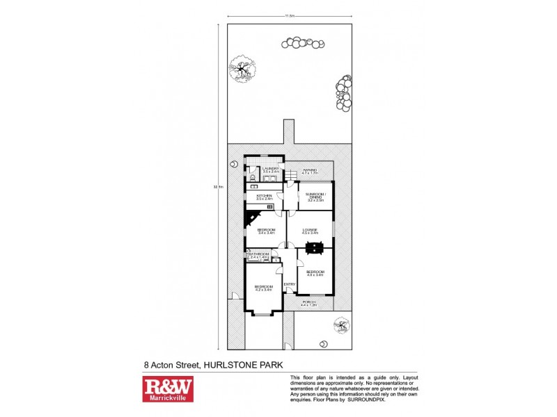 8 Acton Street, Hurlstone Park NSW 2193 Floorplan