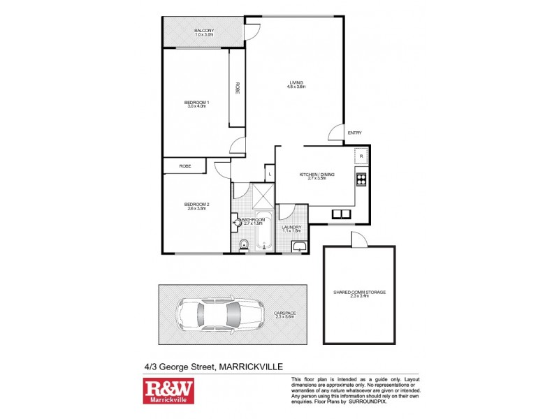 4/3 George Street, Marrickville NSW 2204 Floorplan