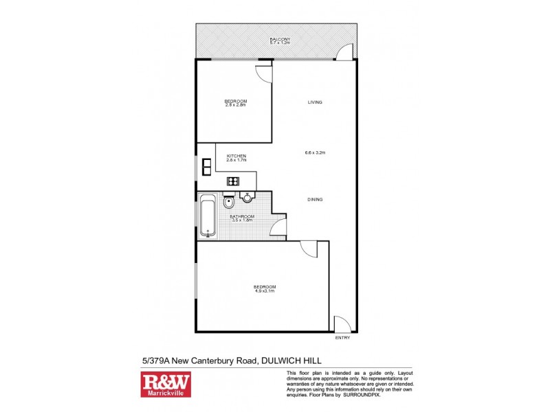 5/379a New Canterbury Road, Dulwich Hill NSW 2203 Floorplan