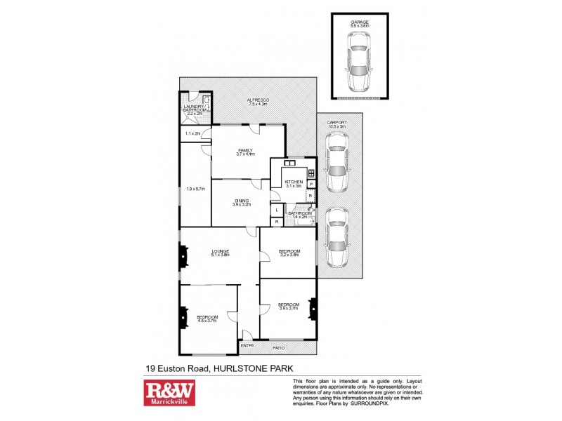 19 Euston Road, Hurlstone Park NSW 2193 Floorplan