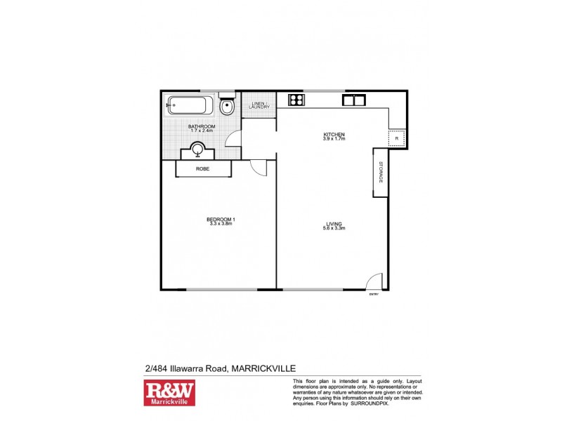 2/484 Illawarra Road, Marrickville NSW 2204 Floorplan
