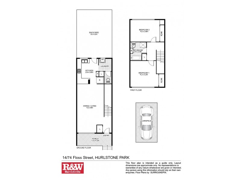 14/74 Floss Street, Hurlstone Park NSW 2193 Floorplan