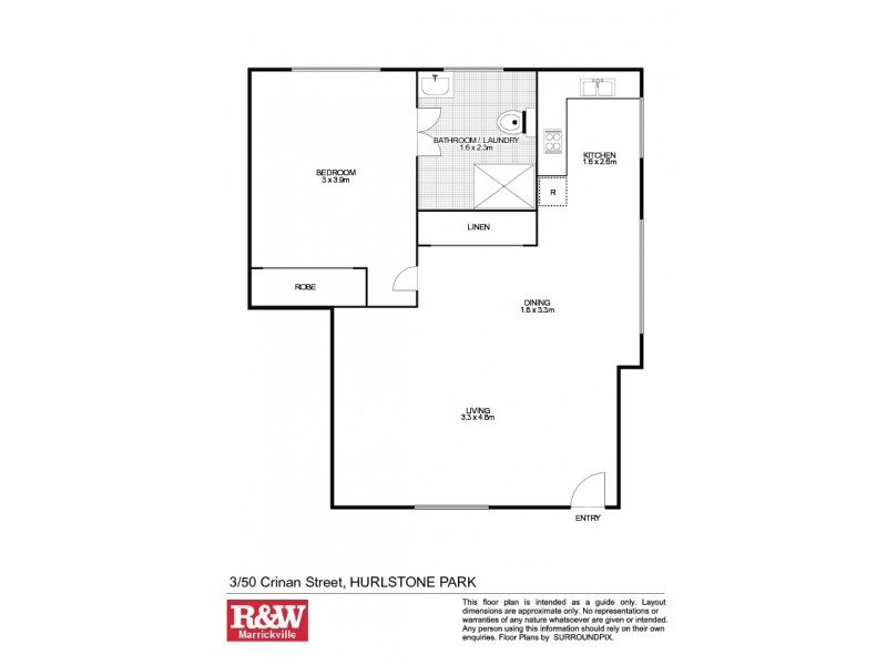3/50 Crinan Street, Hurlstone Park NSW 2193 Floorplan