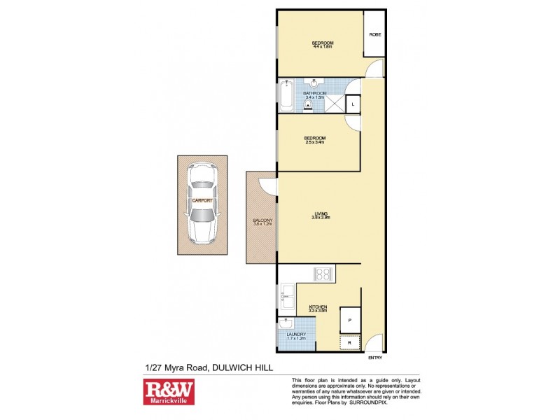 1/27 Myra Road, Dulwich Hill NSW 2203 Floorplan