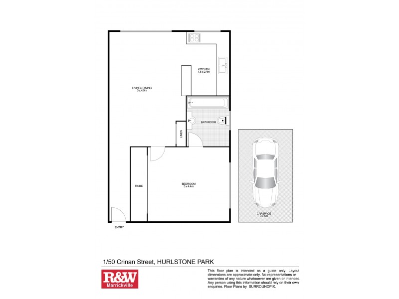 1/50 Crinan Street, Hurlstone Park NSW 2193 Floorplan