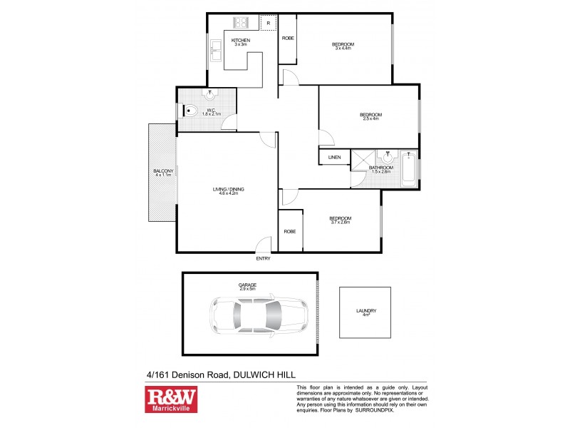 4/161 Denison Road, Dulwich Hill NSW 2203 Floorplan