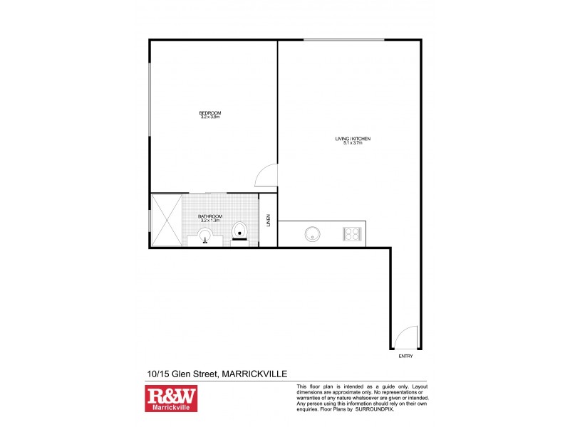 10/15 Glen Street, Marrickville NSW 2204 Floorplan