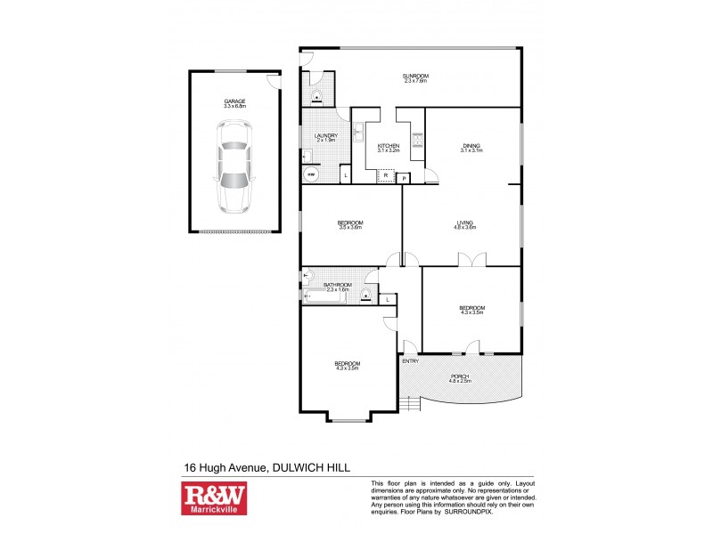 16 Hugh Avenue, Dulwich Hill NSW 2203 Floorplan