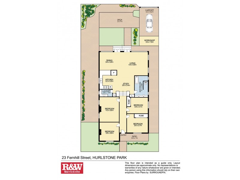 23 Fernhill Street, Hurlstone Park NSW 2193 Floorplan
