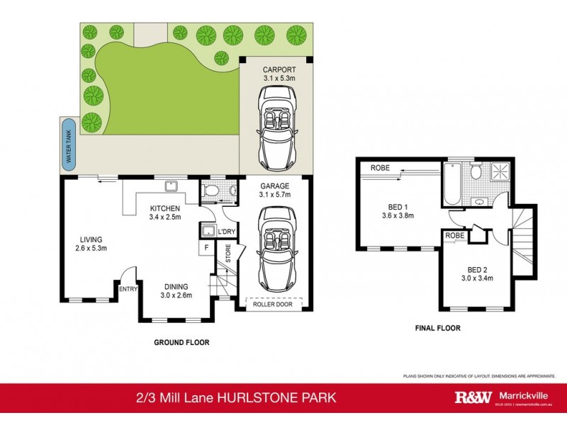 2/3 Mill Lane, Hurlstone Park NSW 2193 Floorplan
