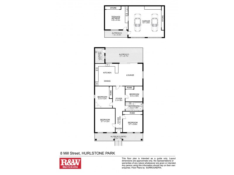 8 Mill Street, Hurlstone Park NSW 2193 Floorplan