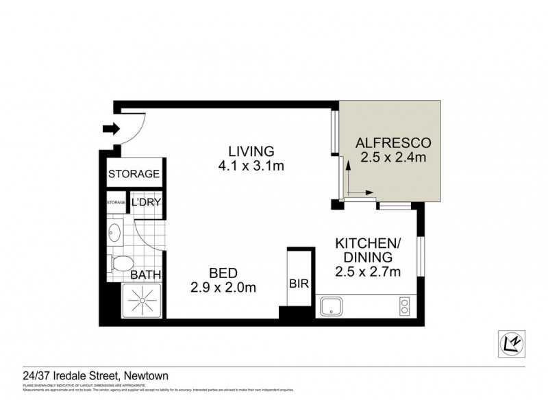 24/37 Iredale Street, Newtown NSW 2042 Floorplan