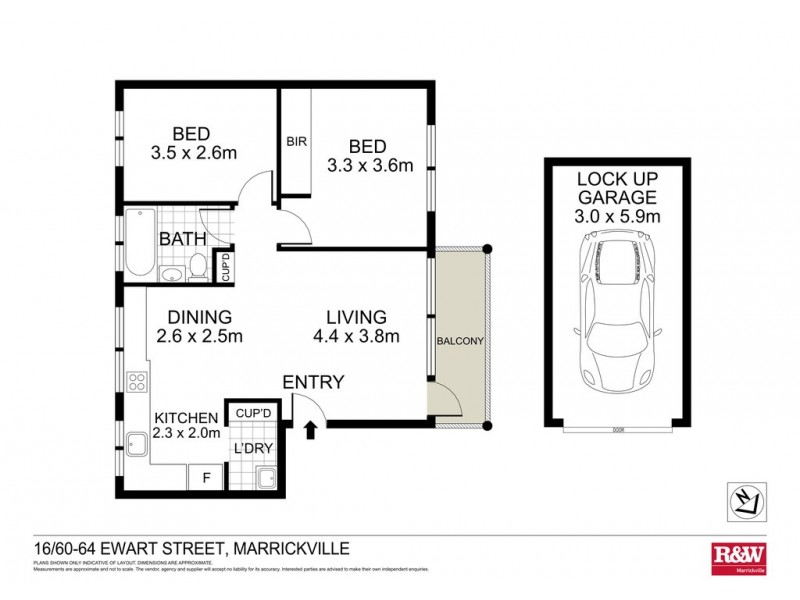 16/60 Ewart Street, Marrickville NSW 2204 Floorplan