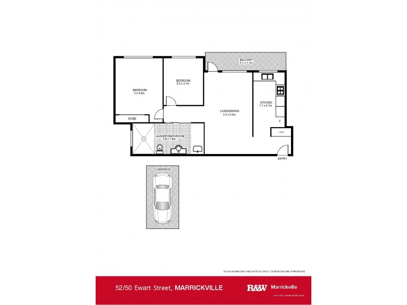 52/50 Ewart Street, Marrickville NSW 2204 Floorplan