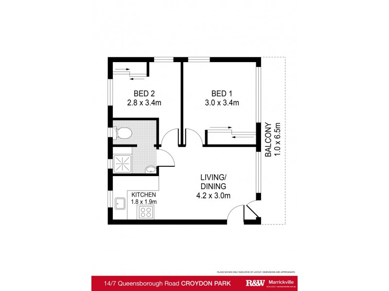 14/7 Queensborough Road, Croydon Park NSW 2133 Floorplan