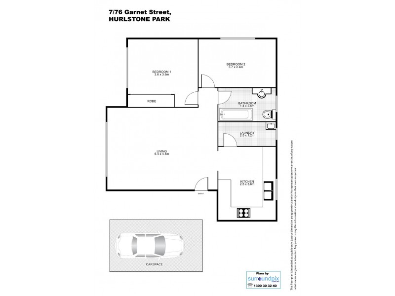 7/76 Garnet Street, Hurlstone Park NSW 2193 Floorplan