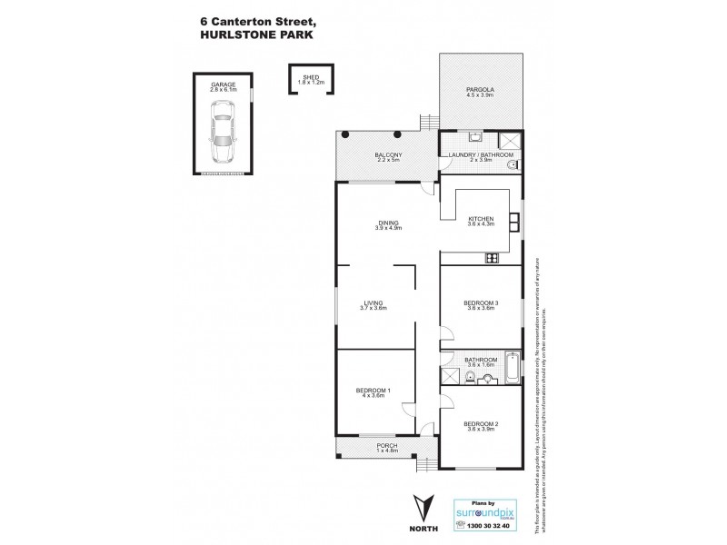6 Canterton Street, Hurlstone Park NSW 2193 Floorplan