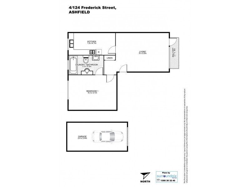 4/124 Frederick Street, Ashfield NSW 2131 Floorplan