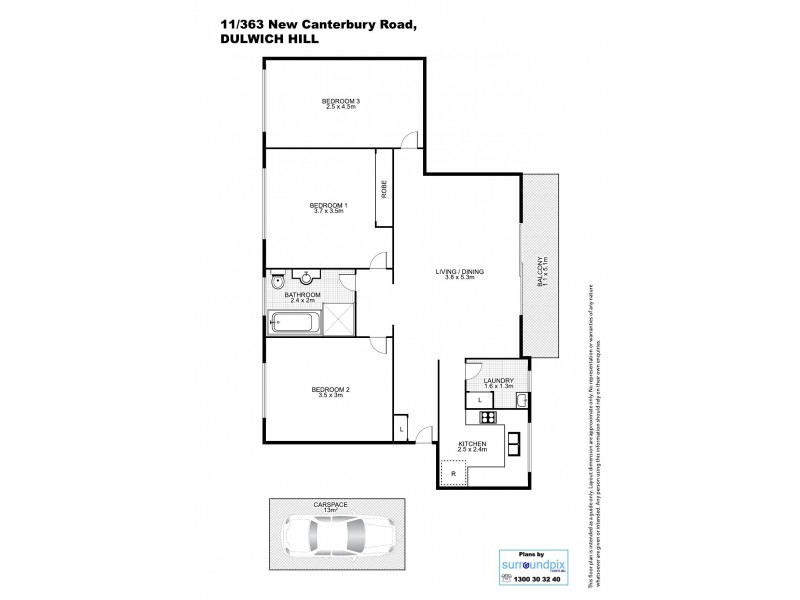 11/363 New Canterbury Road, Dulwich Hill NSW 2203 Floorplan