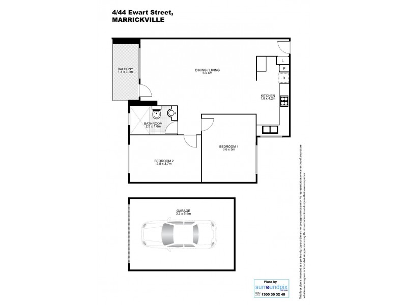 4/44 Ewart Street (Dulwich Hill Border), Marrickville NSW 2204 Floorplan