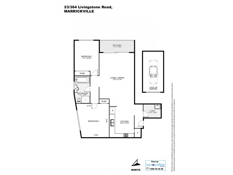 23/364 Livingstone Road, Marrickville NSW 2204 Floorplan