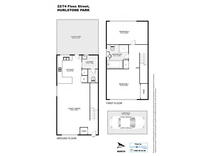 22/74 Floss Street, Hurlstone Park NSW 2193 Floorplan