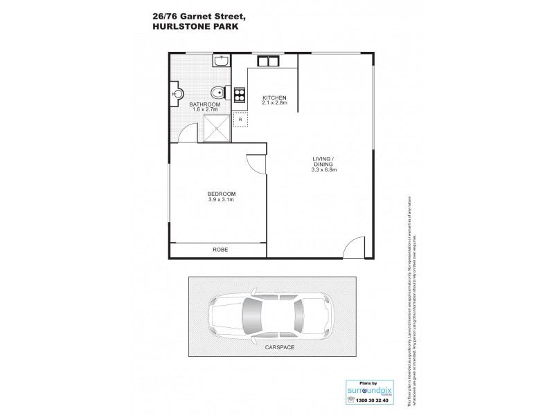 26/76 Garnet Street, Hurlstone Park NSW 2193 Floorplan