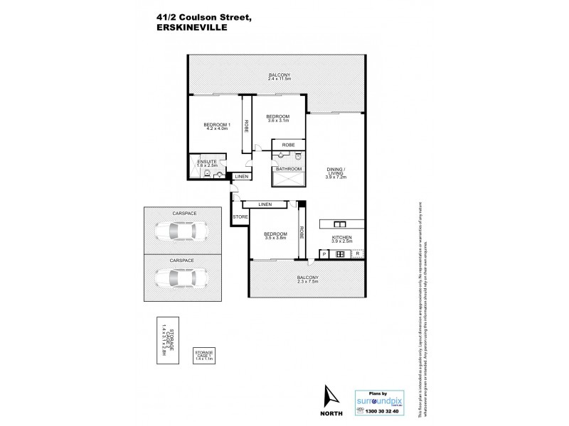 41/2 Coulson Street, Erskineville NSW 2043 Floorplan
