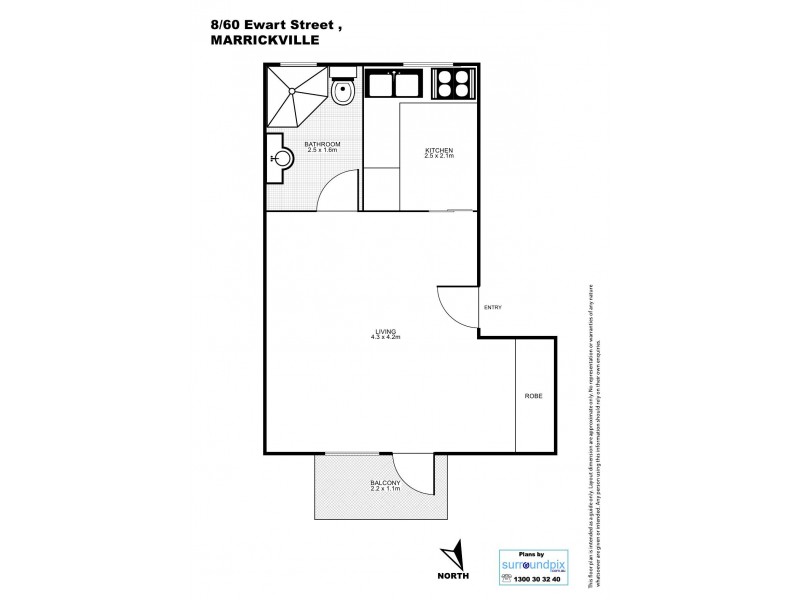 8/60 Ewart Street, Marrickville NSW 2204 Floorplan