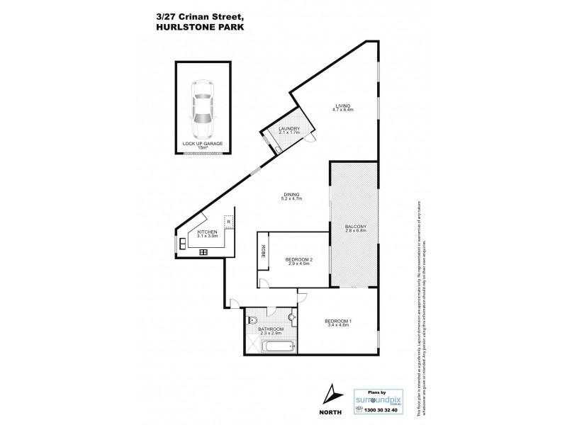 3/27 Crinan Street, Hurlstone Park NSW 2193 Floorplan