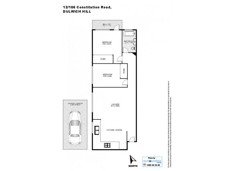 12/106 Constitution Road, Dulwich Hill NSW 2203 Floorplan