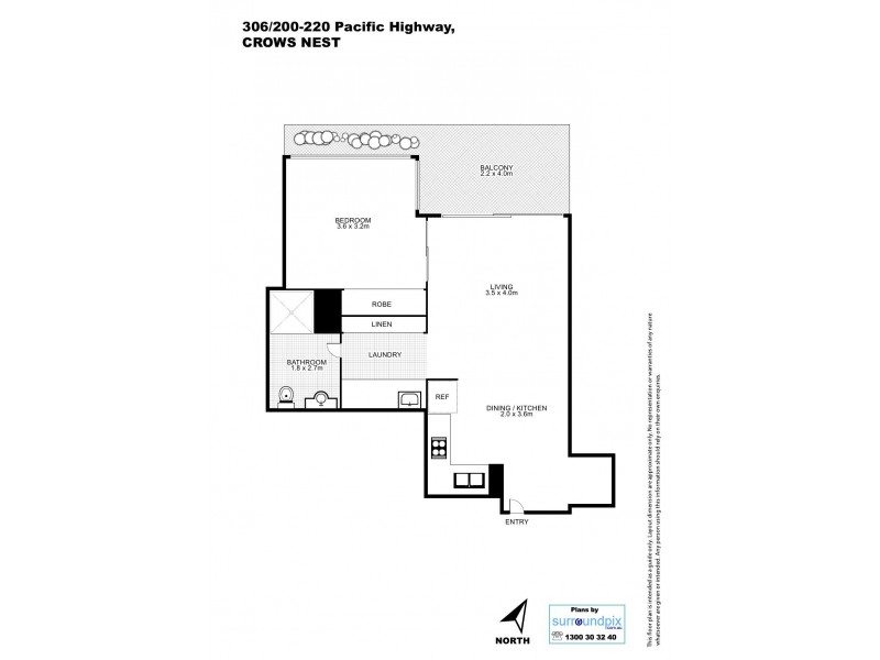 R306/220 Pacific Highway, Crows Nest NSW 2065 Floorplan