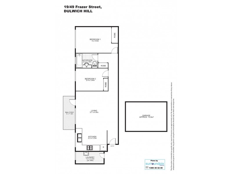 19/49 Frazer Street, Dulwich Hill NSW 2203 Floorplan