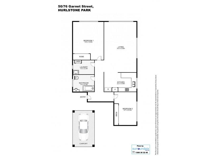 50/76 Garnet Street, Hurlstone Park NSW 2193 Floorplan